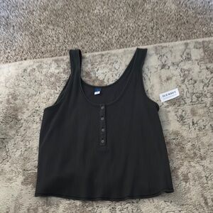 Old Navy Black Ribbed Tank Top